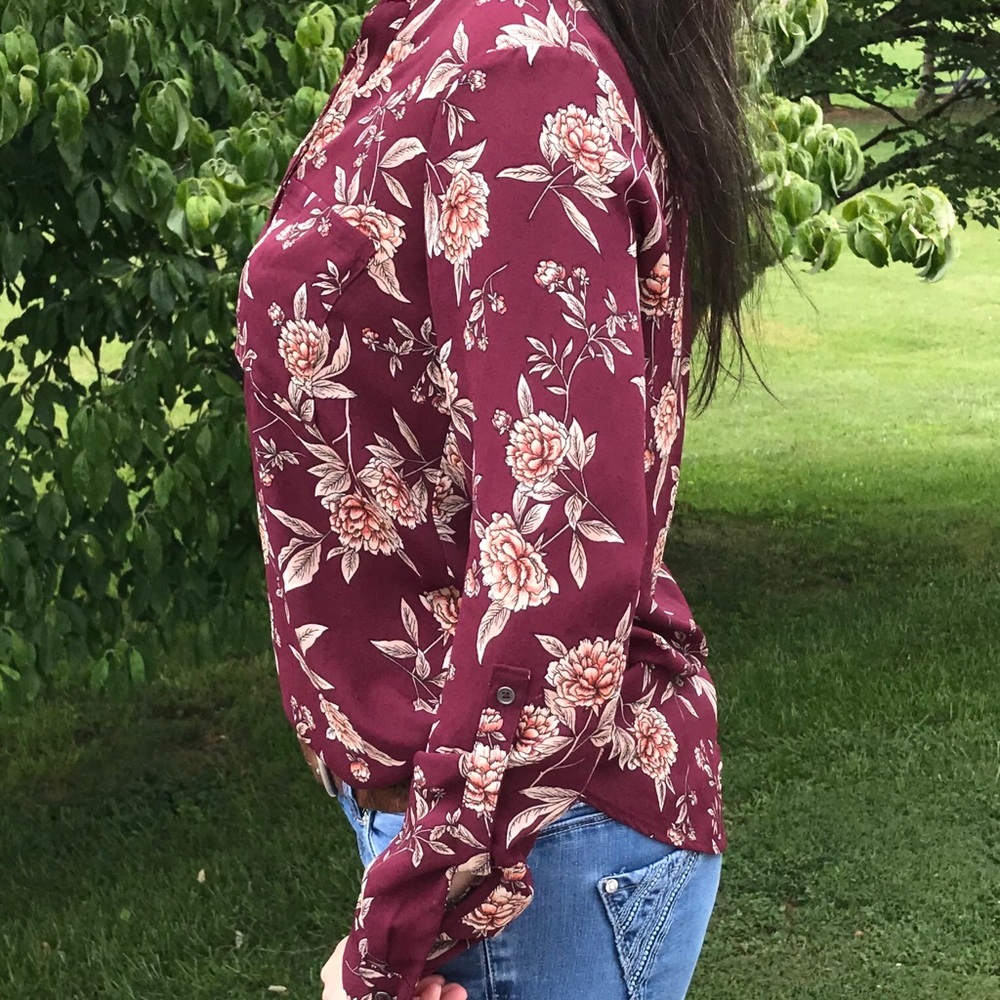 🥀NWT Forever 21 long sleeve blouse🥀 - Picture 5 of 9